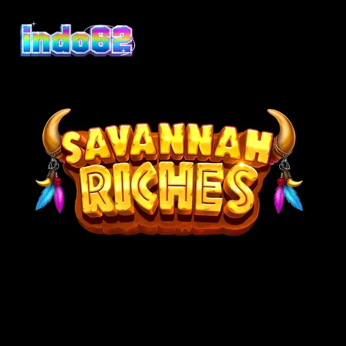 Tampilan visual slot Savannah Riches dengan latar belakang sabana Afrika.